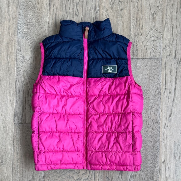 Bass Other - Bass Pink and Navy Kids Puffer Vest Size Medium